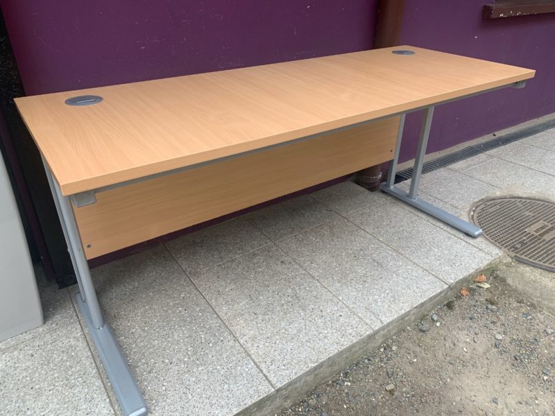 1600 x 600 beech office desk