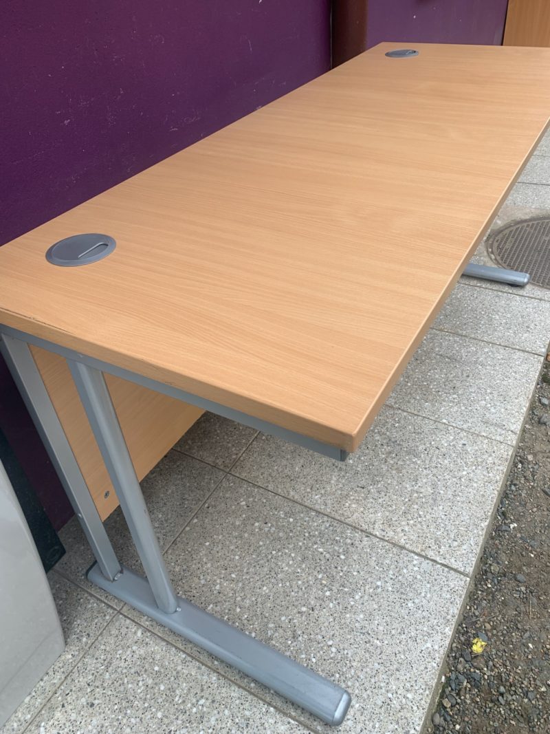 1600 x 600 beech office desk