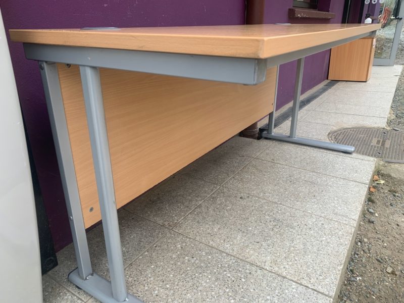 1600 x 600 beech office desk